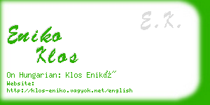 eniko klos business card